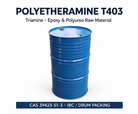 Agente de cura de poliamina de polietereamina T403 trifuncional miscível em água de alta flexibilidade para fornecimento a granel de produtos químicos